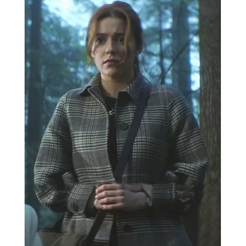 Nancy Drew Kennedy McMann Grey Plaid Coat